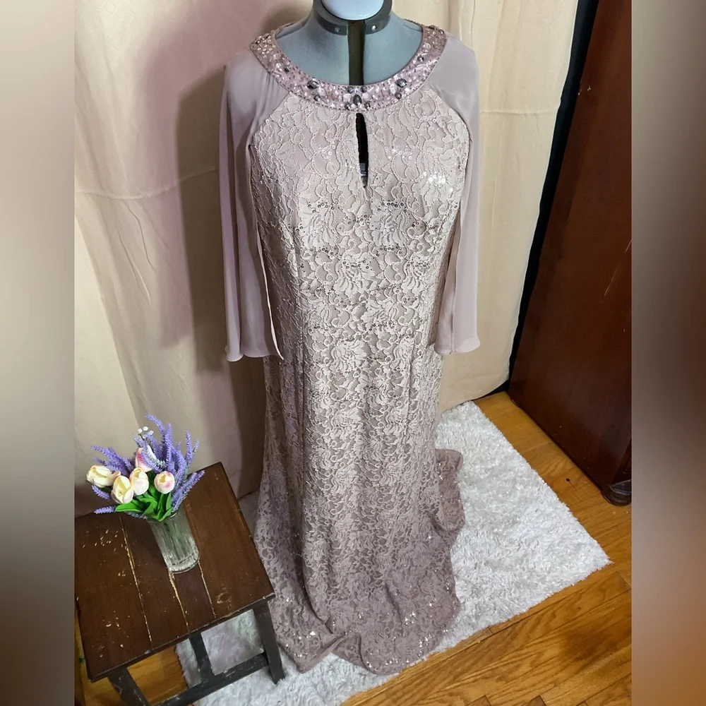 Ignight Evenings By Camille La Vie Blush Mother Of The Bride Long Formal Dress - Picture 3 of 13